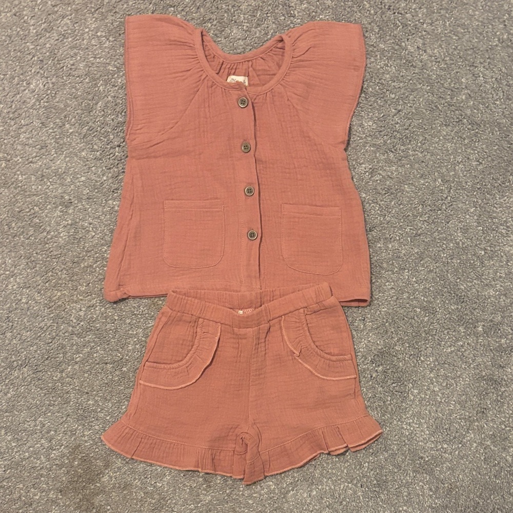 Kids Matching Set in Rust by [Brand]